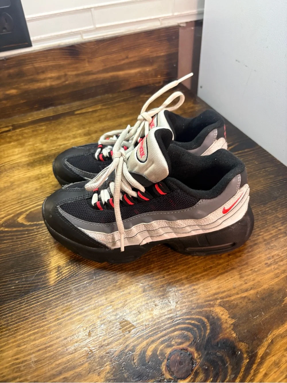 Black Nike air max sneakers size 1.5Y